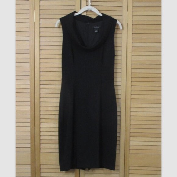 White House Black Market Dresses & Skirts - WHBM Black Sleeveless Cowl Neck Sheath Dress Size 8